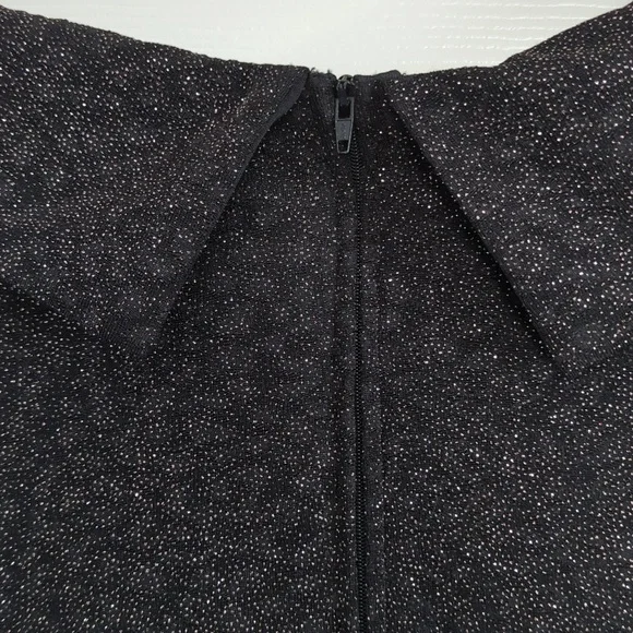 Premier Amour Black Blush Glitter Cocktail Dress Off The Shoulder Sz 4 - Picture 8 of 10